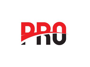 PRO ilk harf logo tasarım vektör şablonu. kurumsal iş kimliği için yaratıcı sembol.