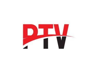 PTV ilk harf logo tasarım vektör şablonu. kurumsal iş kimliği için yaratıcı sembol.