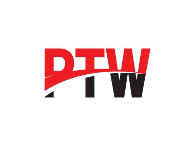 PTW ilk harf logo tasarım vektör şablonu. kurumsal iş kimliği için yaratıcı sembol.