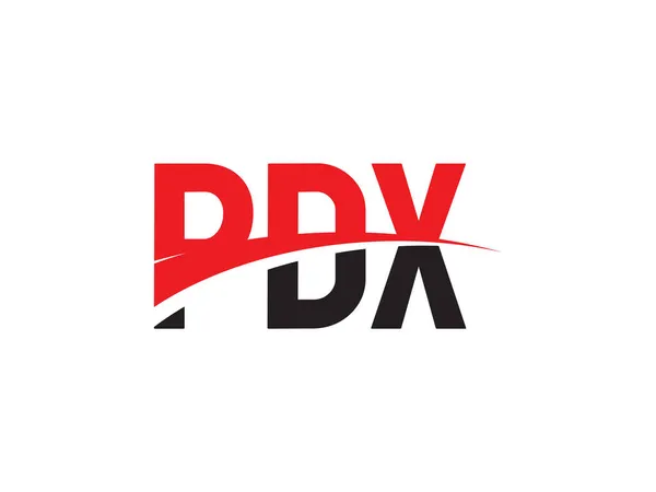 Pdx Eerste Letter Logo Ontwerp Vector Template Creatief Symbool Voor — Stockvector