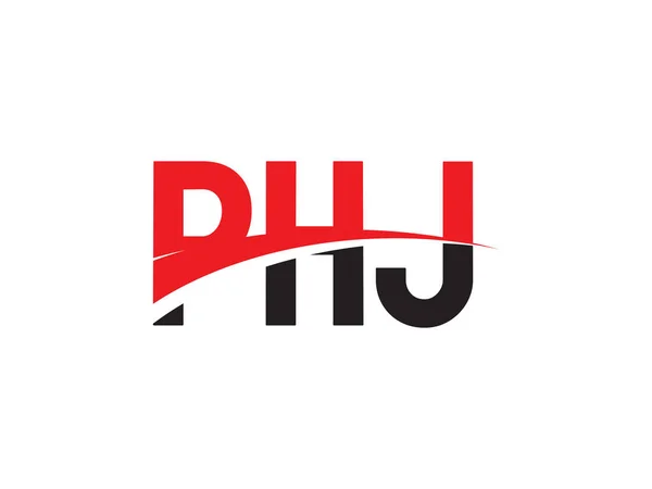 Plantilla Vectorial Diseño Logotipo Letra Inicial Phj Símbolo Creativo Para — Vector de stock