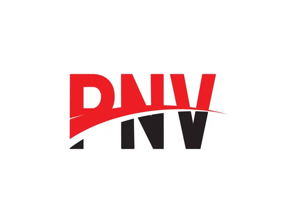 Pnv Eerste Letter Logo Ontwerp Vector Template Creatief Symbool Voor — Stockvector