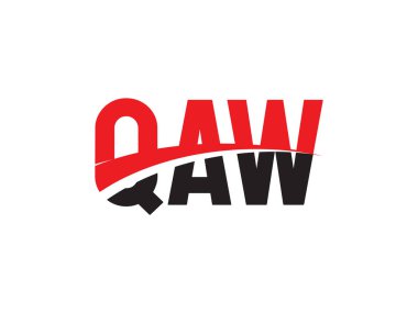 QAW ilk harf logo tasarım vektör şablonu. kurumsal iş kimliği için yaratıcı sembol.