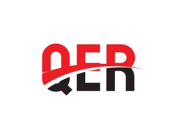 QER ilk harf logo tasarım vektör şablonu. kurumsal iş kimliği için yaratıcı sembol.