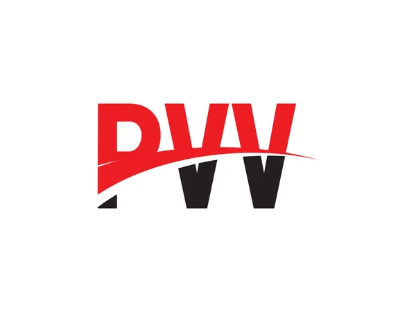 Pvv Initial Letter Logo Design Vector Template Creative Symbol Corporate — Stock Vector