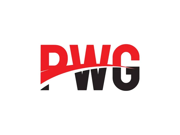 Πρότυπο Φορέα Σχεδιασμού Λογότυπου Αρχικού Γράμματος Pwg Δημιουργικό Σύμβολο Εταιρικής — Διανυσματικό Αρχείο
