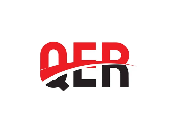 Qer初期文字ロゴデザインベクトルテンプレート 企業アイデンティティの創造的なシンボル — ストックベクタ