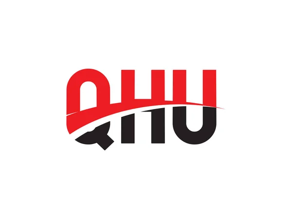 Plantilla Vectorial Inicial Diseño Logotipo Letra Qhu Símbolo Creativo Para — Vector de stock