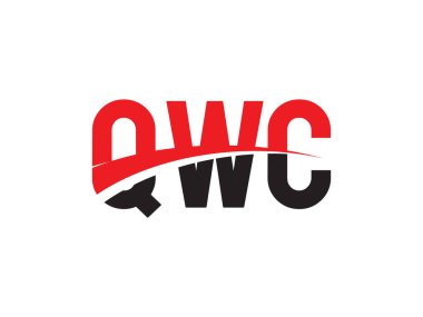 QWC ilk harf logo tasarım vektör şablonu. kurumsal iş kimliği için yaratıcı sembol.