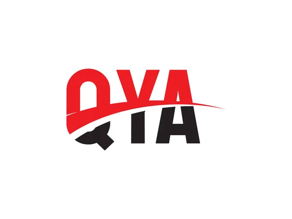 Qya Ilk Harf Logo Tasarım Vektör Şablonu Kurumsal Kimliği Için — Stok Vektör