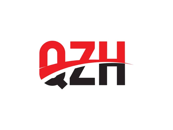 Modelo Vetor Design Logotipo Letra Inicial Qzh Símbolo Criativo Para — Vetor de Stock