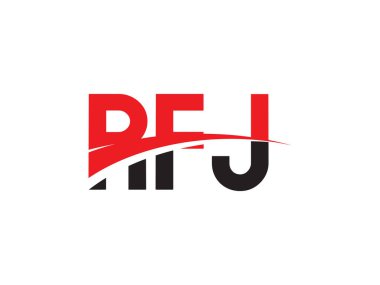 RFJ ilk harf logo tasarım vektör şablonu. kurumsal iş kimliği için yaratıcı sembol. 