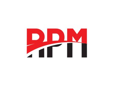 RPM ilk harf logo tasarım vektör şablonu. kurumsal iş kimliği için yaratıcı sembol.