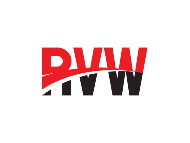 RVW ilk harf logo tasarım vektör şablonu. kurumsal iş kimliği için yaratıcı sembol.
