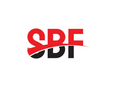 Beyaz arkaplan ve vektör logosunda SBF harfleri izole edildi