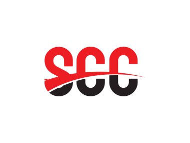 Beyaz arkaplanda SCC harfleri izole edildi, vektör logosu
