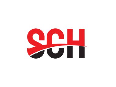 Beyaz arkaplanda SCH harfleri izole edildi, vektör logosu