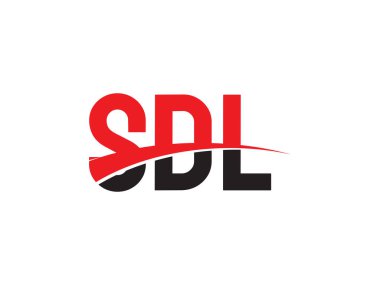 Beyaz arkaplanda izole edilmiş SDL harfleri, vektör logosu