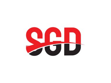 Beyaz arkaplan ve vektör logosunda SGD harfleri izole edildi