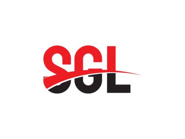 Beyaz arkaplan ve vektör logosu üzerinde izole edilmiş SGL harfleri