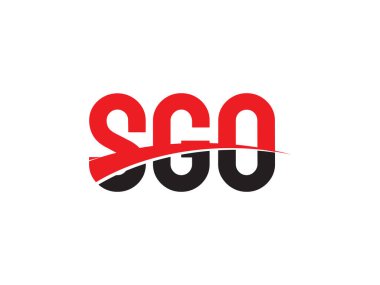 Beyaz arkaplanda izole edilmiş SGO harfleri, vektör logosu