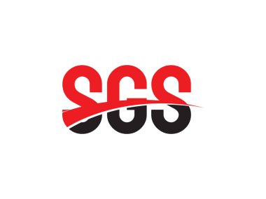 Beyaz arkaplan ve vektör logosunda SGS harfleri izole edildi