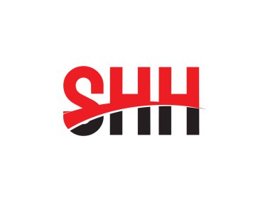 Beyaz arkaplanda izole edilmiş SHH harfleri, vektör logosu
