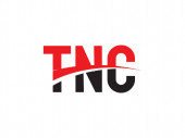 TNC betűk elszigetelt fehér háttér, vektor logó