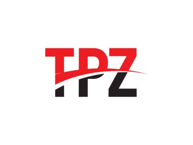 Beyaz arkaplan ve vektör logosunda TPZ harfleri izole edildi