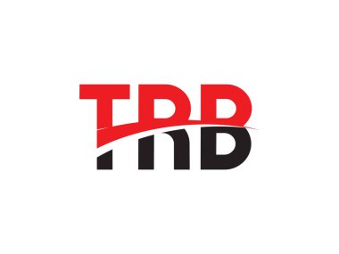 Beyaz arkaplan ve vektör logosunda TRB harfleri izole edildi