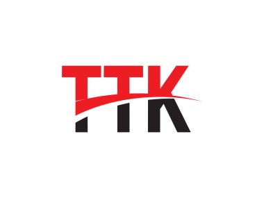 TTK harfleri beyaz arkaplan, vektör logosu üzerinde izole edildi