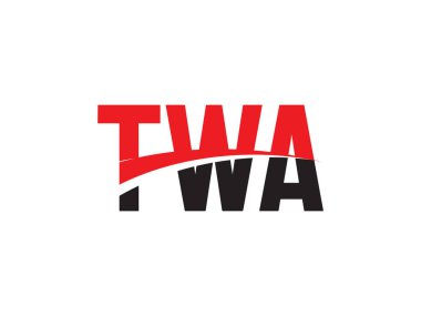 Beyaz arkaplandaki TWA harfleri, vektör logosu