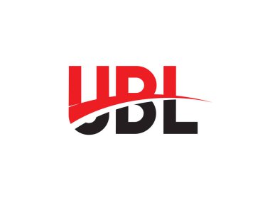 Beyaz arkaplanda izole edilmiş UBL harfleri, vektör logosu