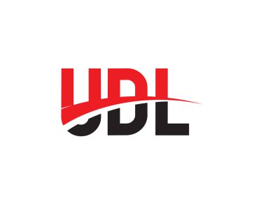 Beyaz arkaplanda izole edilmiş UDL harfleri, vektör logosu