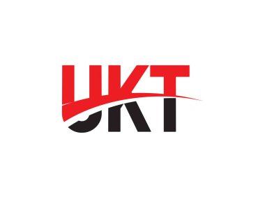 Beyaz arkaplan ve vektör logosunda UKT harfleri izole edildi