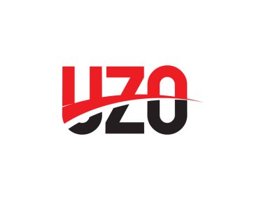 Beyaz arkaplanda izole edilmiş UZO harfleri, vektör logosu