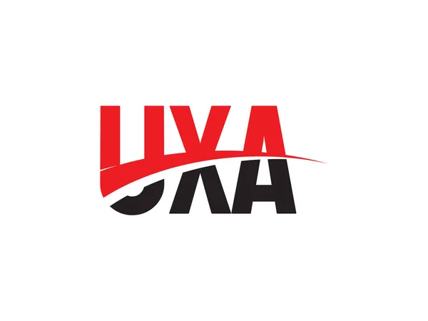Буквы Uxa Изолированы Белом Фоне Векторный Логотип — стоковый вектор