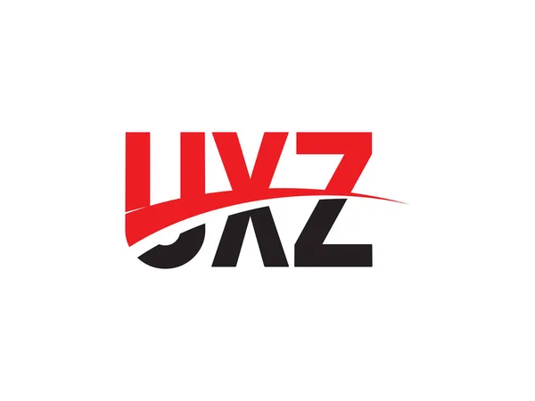 Uxz Letras Isoladas Fundo Branco Logotipo Vetor — Vetor de Stock