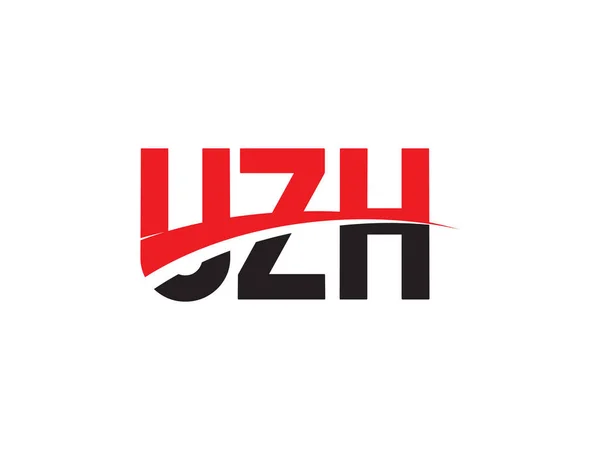 Uzh Буквы Изолированы Белом Фоне Векторный Логотип — стоковый вектор