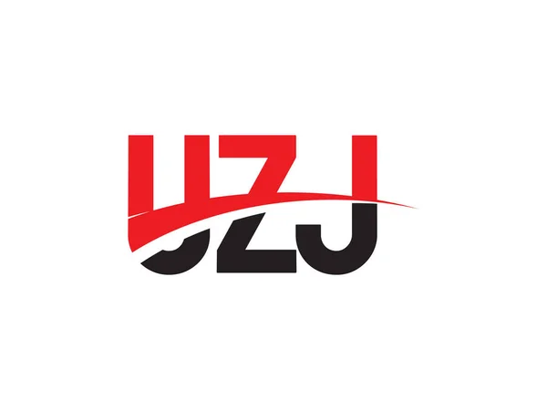 Lettres Uzj Isolées Sur Fond Blanc Logo Vectoriel — Image vectorielle