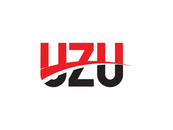 Logo Lettre Initiale Uzu Avec Vecteur Lettres Swoosh — Image vectorielle