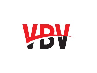 Beyaz arkaplan ve vektör logosunda VBV harfleri izole edildi