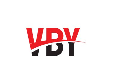 Beyaz arkaplan ve vektör logosunda VBY harfleri izole edildi