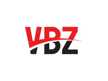 Beyaz arkaplan ve vektör logosunda VBZ harfleri izole edildi