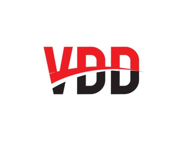 vdd harfleri beyaz arkaplan, vektör logosu üzerinde izole