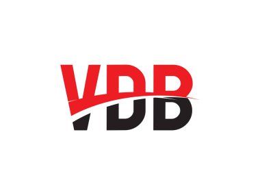 vdb harfleri beyaz arkaplanda izole edildi, vektör logosu