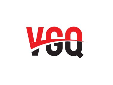 vgq harfleri beyaz arkaplan, vektör logosu üzerinde izole