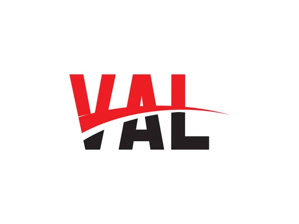 Val Písmena Izolovaná Bílém Pozadí Vektorové Logo — Stockový vektor