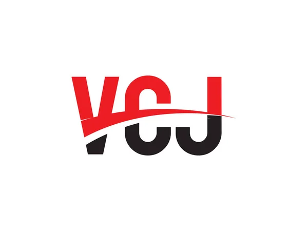 Vcj Letras Aisladas Sobre Fondo Blanco Logotipo Del Vector — Vector de stock