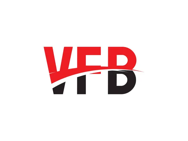 Vfb Písmena Izolovaná Bílém Pozadí Vektorové Logo — Stockový vektor
